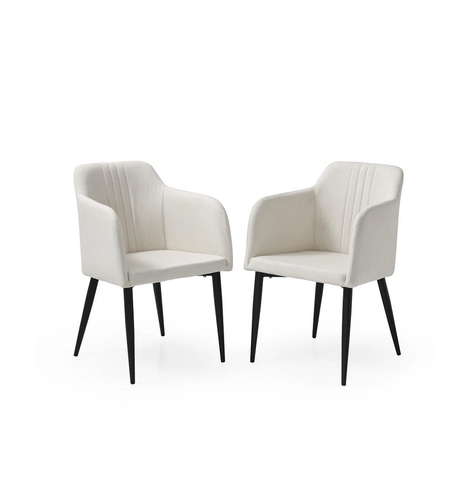 Set of Two Fabric Upholstered Arm Chairs – Versatile and Stylish