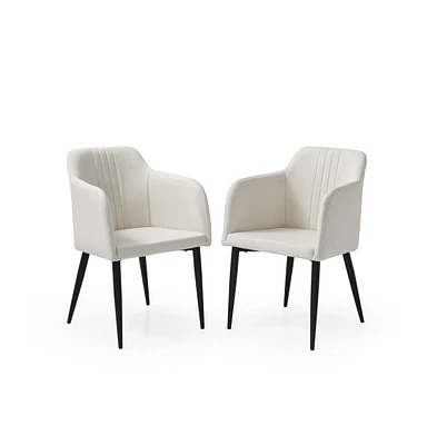 Set of Two Fabric Upholstered Arm Chairs – Versatile and Stylish
