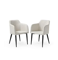 Set of Two Fabric Upholstered Arm Chairs – Versatile and Stylish