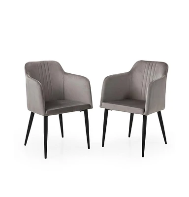 Set of Two Fabric Upholstered Arm Chairs – Versatile and Stylish