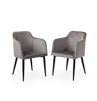 Set of Two Fabric Upholstered Arm Chairs – Versatile and Stylish