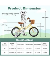 16" Kids Bike with Training Wheels & Adjustable Seat | Safety Reflectors, Bell for Ages 4-8