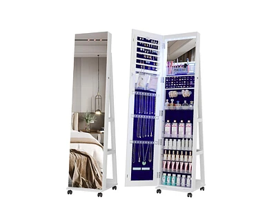Vlsrka Jewelry Mirror Cabinet with and Lights