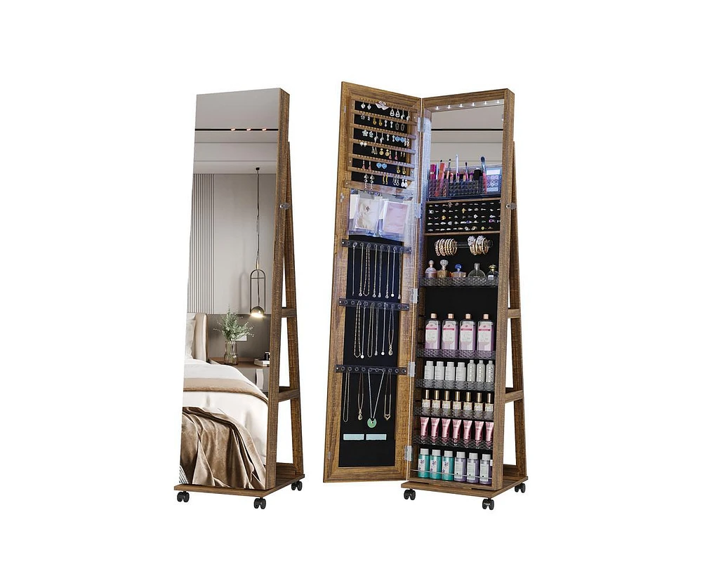 Vlsrka Jewelry Mirror Cabinet with Mirror and Lights