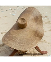 Solana Oversized Straw Hat Toasted Beige