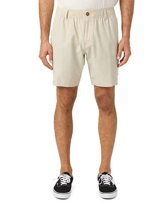 O'Neill Men's Reserve Light Check Scallop Elastic Waist Shorts