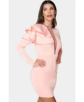 Bebe Women's Scube V-Neck Dress