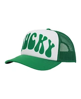 Generic Men's St. Patrick's Day Lucky White & Green Foam Trucker Hat