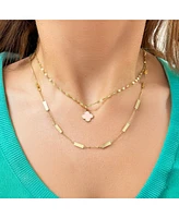 The Lovery Pink Pearl Clover Charm 14K Gold
