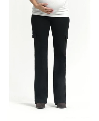 1822 Denim Maternity Better Butter Over the Bump Cargo Bootcut Jean