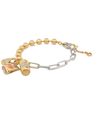 kate spade new york Two-Tone Mixed Chain Charm Bracelet