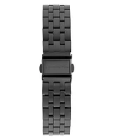 London Fog Unisex Keltic Cushion Case Black Link Alloy Watch, 38mm