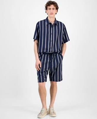 Hugo Boss Mens Eralino Striped Shirt Ronan Striped Shorts