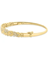Effy Diamond & Polished Navette Cluster Bangle Bracelet (1/2 ct. t.w.) in 14k Gold
