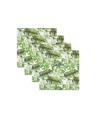 Tableau Tropical Leaves Set of 4 Napkins, 8.25" x 8.25"