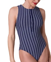 Andie Women's The Malibu Nautical Stripe One-Piece Swimsuit