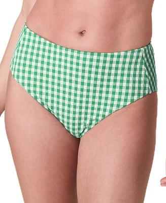 Andie Women's High Rise Gingham Bikini Bottoms