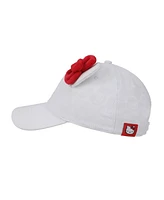Hello Kitty 3D Bow & Ears Women s White Traditional Adjustable Hat