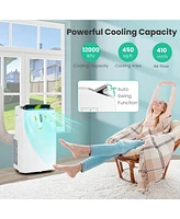 Gymax 12000 Btu Ashrae Portable Air Conditioner Controlled by WiFi Smart App & Remote
