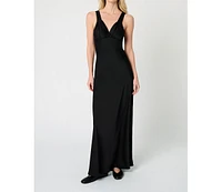 WeWoreWhat Women's Ruched Cup Slip Maxi Dress