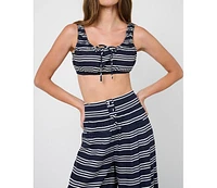 WeWoreWhat Women's Button Front Palazzo Pant