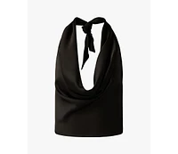 WeWoreWhat Women's Halter Cowl Neck Top