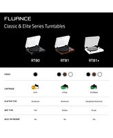 Fluance RT81+ Elite Vinyl Turntable (White) and Ai61 6.5" Stereo Bookshelf Speakers (Lucky Bamboo) Bundle: High Fidelity Sound, Detailed Audio Reprodu