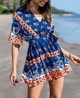 Cupshe Women's Meadow Muse Boho Mini Beach Dress