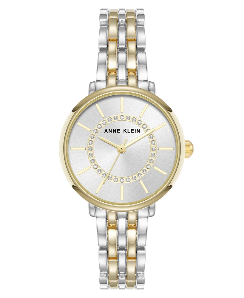 Anne Klein Women's Quartz Classy Two-Tone Metal Alloy Watch, 30mm