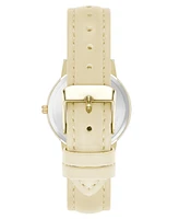 Anne Klein Women's Quartz Casual Polyurethane Leather and Gold-Tone Metal Alloy Boyfriend Watch
