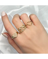 The Lovery Gold Heart Signet Ring 14K Gold