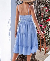 Cupshe Women's Midsummer Dream Striped Midi Beach Dress