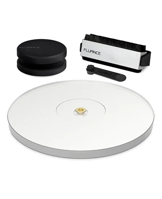 Fluance Vinyl Turntable and Record Accessory Kit With Record And Stylus Anti-Static Carbon Fiber Brushes