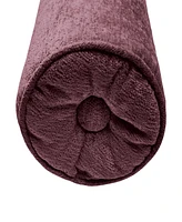 Edie@Home Delmonico Chenille Lumbar Neck Roll Decorative Pillow