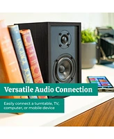 Electrohome Berkeley 2.0 Stereo Powered Bookshelf Speakers with Built-in Amplifier and 3" Drivers for Turntable, Tv, Pc and Wireless Music Streaming f