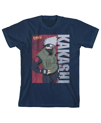 Naruto Boys Shippuden Classic Kakashi Youth Navy Tee-xl