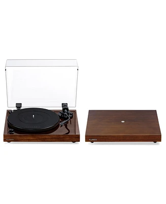Fluance RT82 Reference High Fidelity Vinyl Turntable Record Player with Ortofon OM10 Cartridge And Anti-Vibration Wood Isolation Base - Piano Black