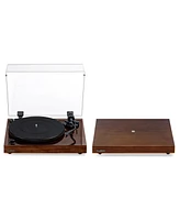 Fluance RT82 Reference High Fidelity Vinyl Turntable Record Player with Ortofon OM10 Cartridge And Anti-Vibration Wood Isolation Base - Piano Black