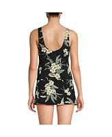 Lands' End Women's D-Cup Slender Suit Wrap Tankini Top