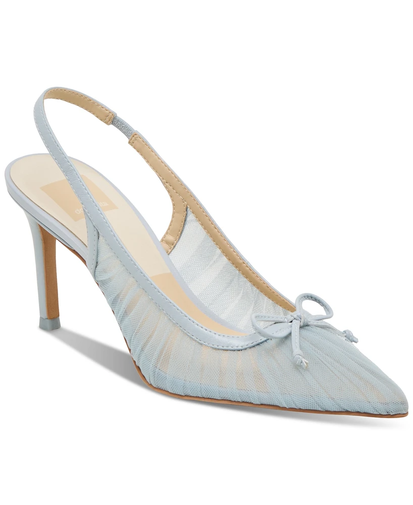 Dolce Vita Women's Yela Tule Bow Slingback Pumps