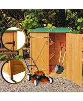 Mondawe 63.58"X 54.6"X 53.15" Wooden Shed Outdoor Storage