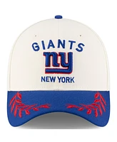 New Era Men's Cream/Royal York Giants 2025 Nfl Draft 39THIRTY Flex Hat