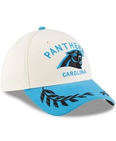 New Era Men's Cream/Blue Carolina Panthers 2025 Nfl Draft 39THIRTY Flex Hat