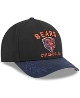 New Era Men's Black/Navy Chicago Bears 2025 Nfl Draft 9FORTY A-Frame M-Crown Adjustable Hat