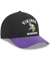 New Era Men's Black/Purple Minnesota Vikings 2025 Nfl Draft 9FORTY A-Frame M-Crown Adjustable Hat