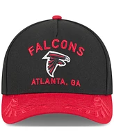 New Era Men's Black/Red Atlanta Falcons 2025 Nfl Draft 9FORTY A-Frame M-Crown Adjustable Hat