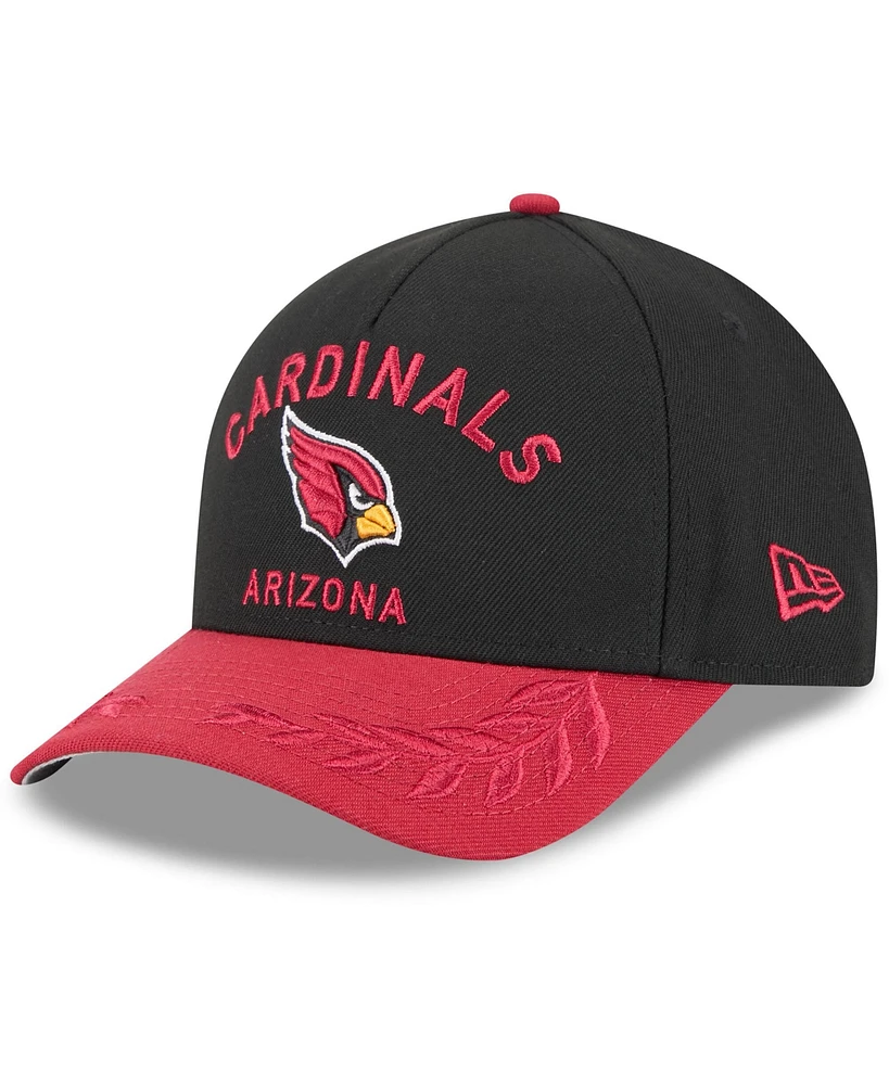 New Era Men's Black/ Cardinal Arizona Cardinals 2025 Nfl Draft 9FORTY A-Frame M-Crown Adjustable Hat