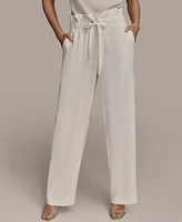 Donna Karan New York Women's Tie Waist Wide-Leg Pants