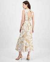 Anne Klein Women's Printed Open-Back Midi Dress