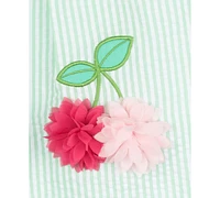 Rare Editions Baby Girls Cherry Seersucker Dress